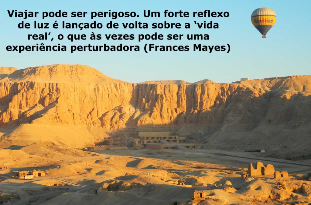 Frases de viagem - Foto do Templo de Hatshepsut, no Vale dos Reis (Egito)