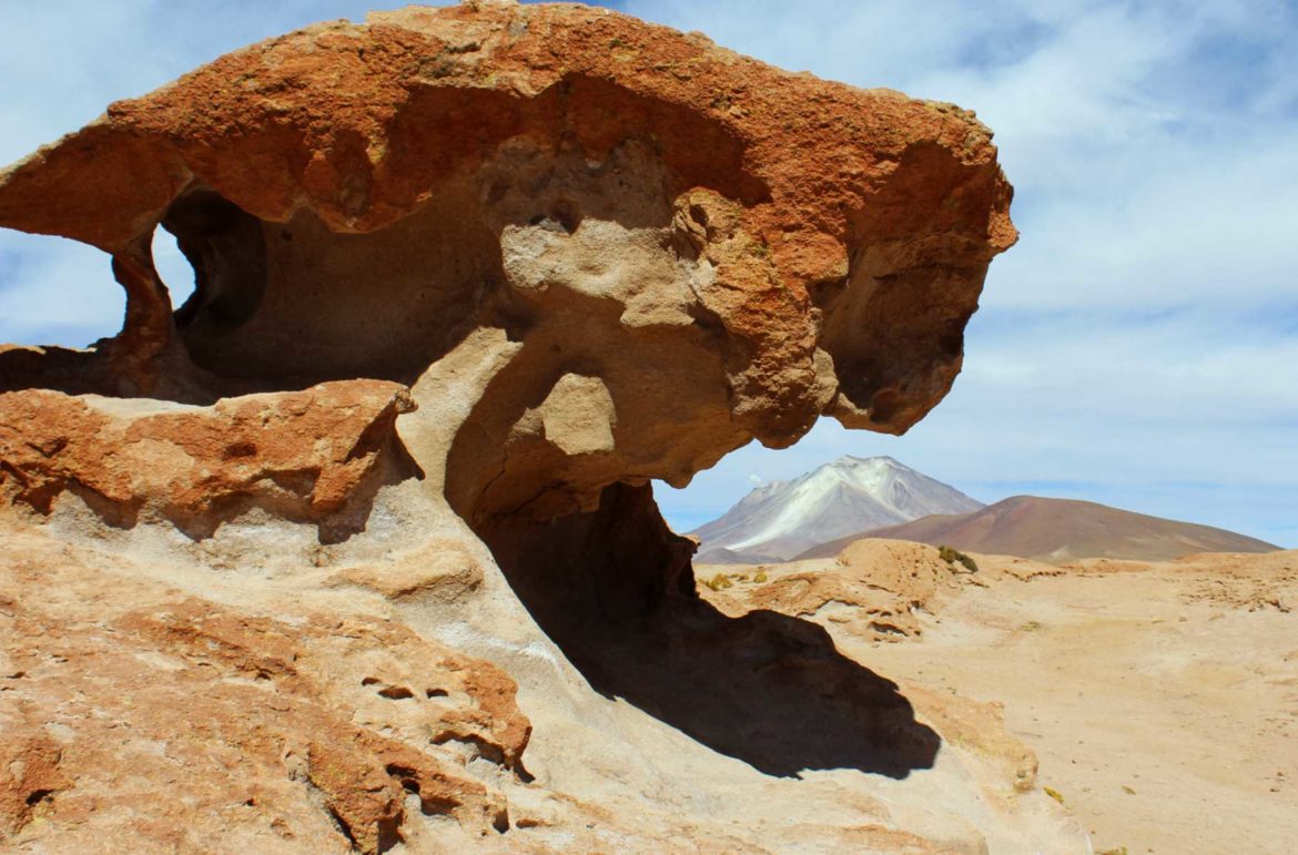 Formações rochosas no Parque Nacional Eduardo Avaroa (Bolívia)