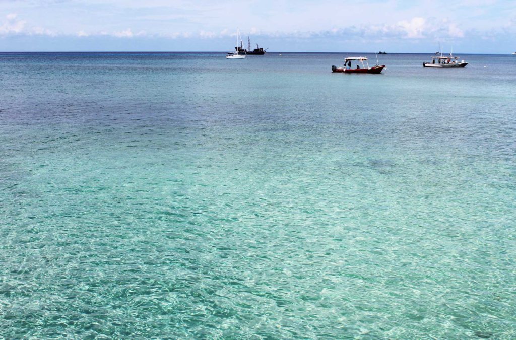 Águas cristalinas ao redor da Ilha de Cozumel, no Caribe mexicano