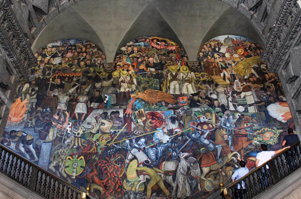 Mural de Diego Rivera é atração no Palácio Nacional do México