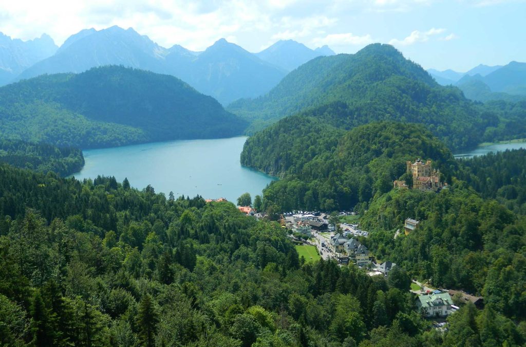 Schwangau vista do alto do Castelo de Neuschwanstein