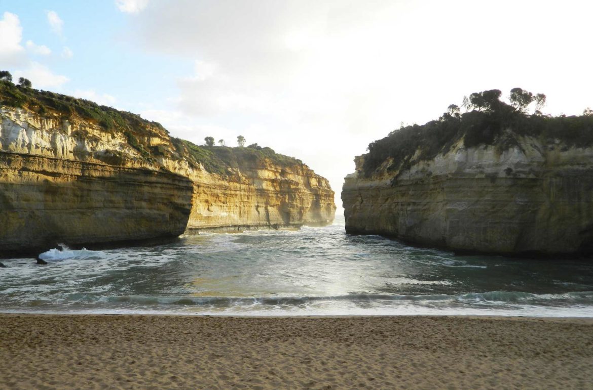 Formações rochosas Loch Ard Gorge, na Great Ocean Road (Austrália)