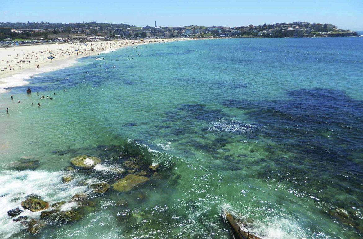 Vista aérea de Bondi Beach, em Sydney (Austrália)