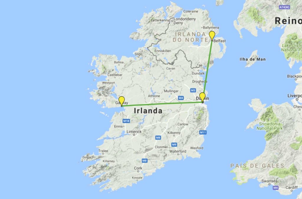 Roteiro na Irlanda e Irlanda do Norte