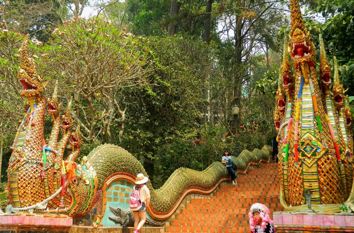 Templo de Doi Suthep, em Chiang Mai