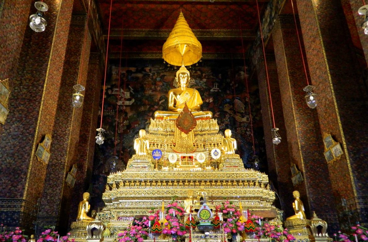 Wat Pho, ou Templo do Buda Reclinado, em Bangkok