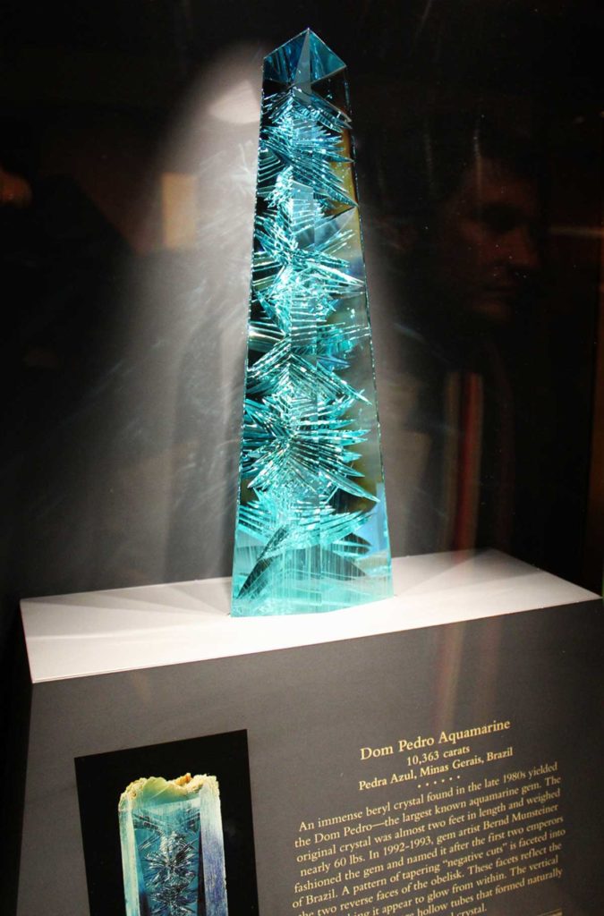 Água marinha em exibição no Museu de História Natural de Washington (EUA)
