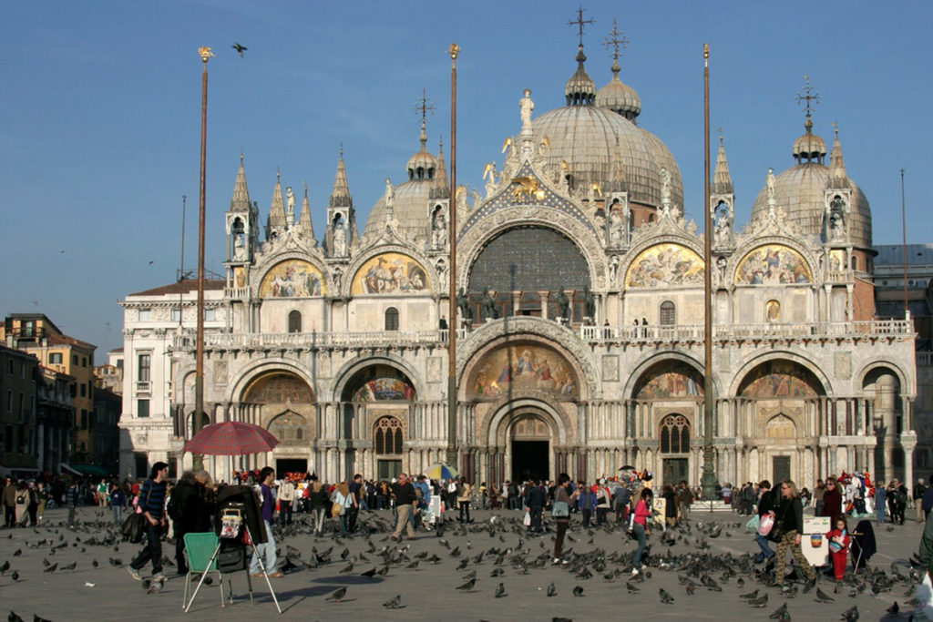 Fachada da Basílica de São Marcos, em Veneza