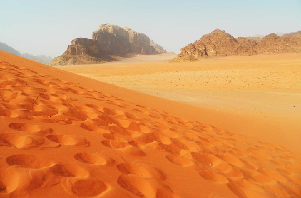 Dunas do Deserto de Wadi Rum (Jordânia)