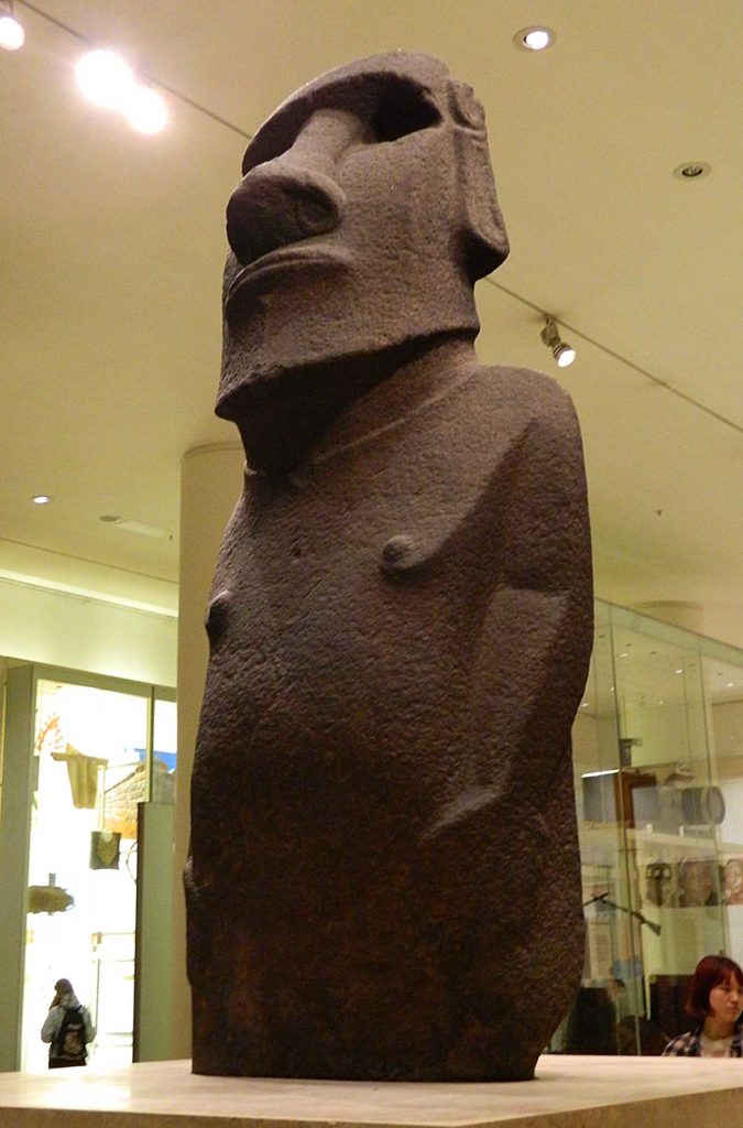 O que fazer no Reino Unido - Moai da Ilha de Páscoa exposto no British Museum