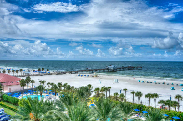 Praias de areia branca Praias de areia branca - Clearwater Beach, na Flórida