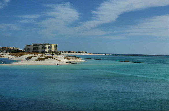 Praias de areia branca Praias de areia branca - Destin, na Flórida