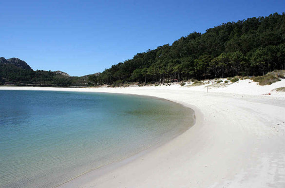 Praias de areia branca Praias de areia branca - Isla Cies, na Espanha