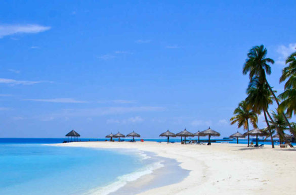 Praias de areia branca Praias de areia branca - Maldivas