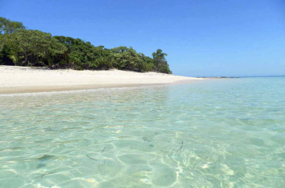 Praias de areia branca Praias de areia branca - Mana Island, em Fiji