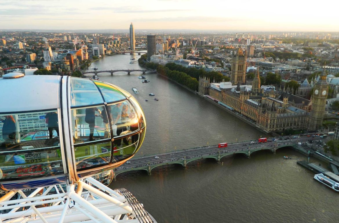 Londres vista do alto da roda-gigante London Eye