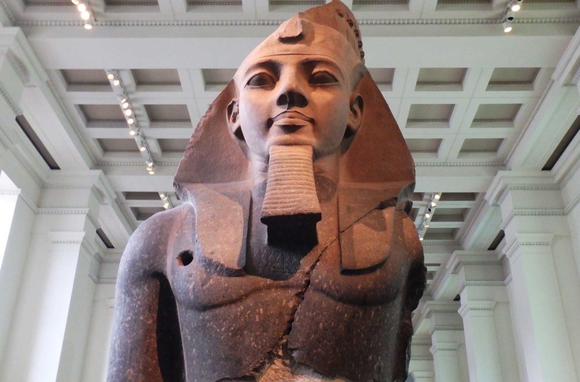 Peça exposta na ala egípcia do Museu Britânico