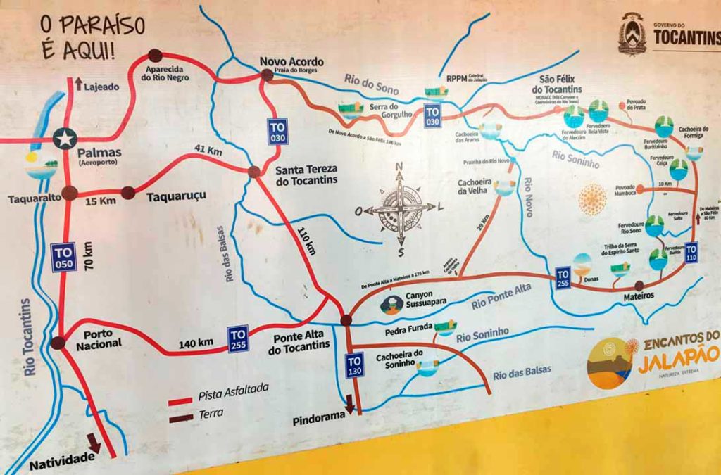 Mapa do Jalapão