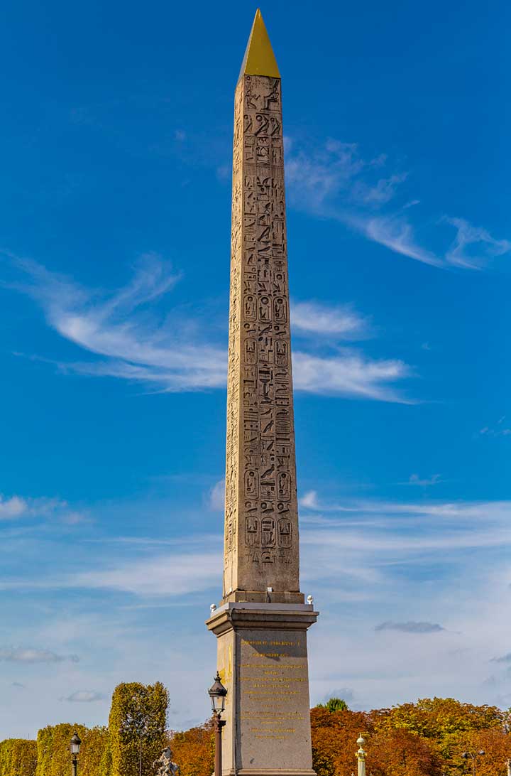 Obelisco da Praça de la Concorde, em Paris