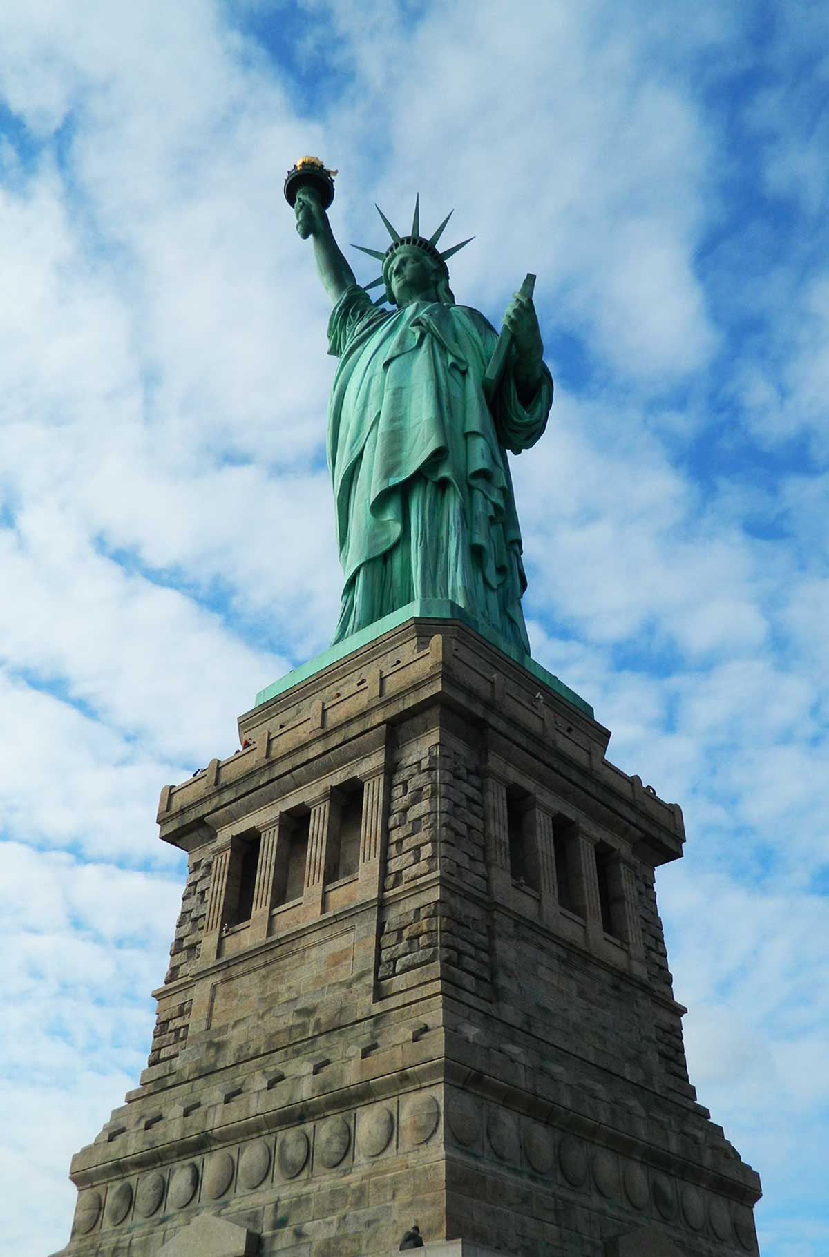 Estátua da Liberdade vista da Liberty Island, em Nova York