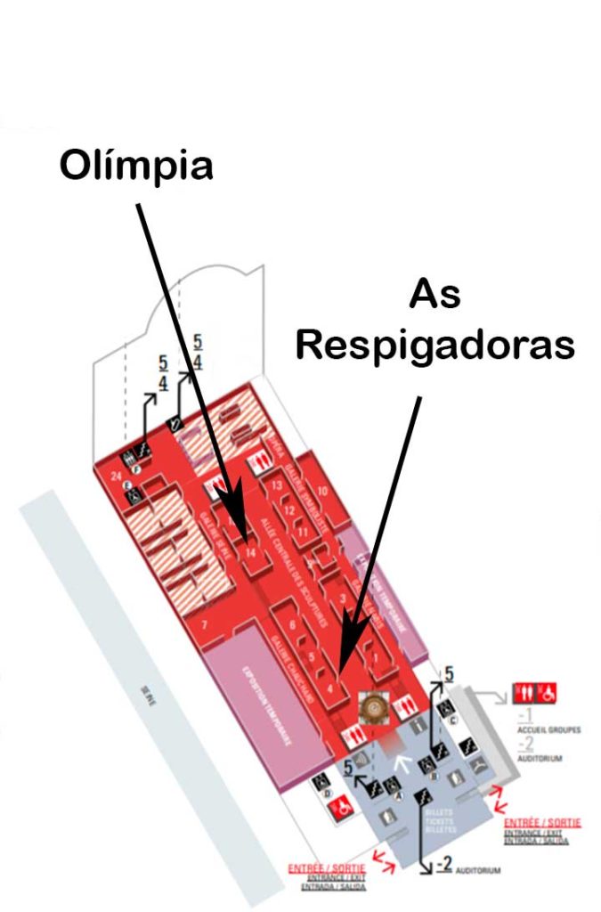 Mapa do térreo do Museu d'Orsay