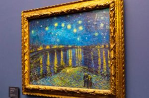Quadro Noite Estrelada Sobre o Rio Ródano, de Vincent van Gogh