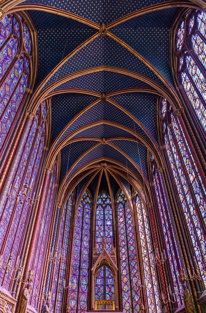 Vitrais do segundo andar da Sainte-Chapelle, em Paris