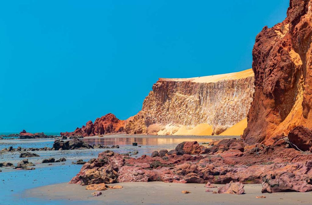 Falésias da Praia de Ponta Grossa, em Icapuí (Ceará)