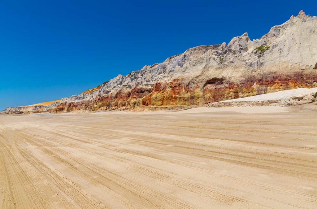 Falésias da Praia de Morro Branco, em Beberibe (Ceará)