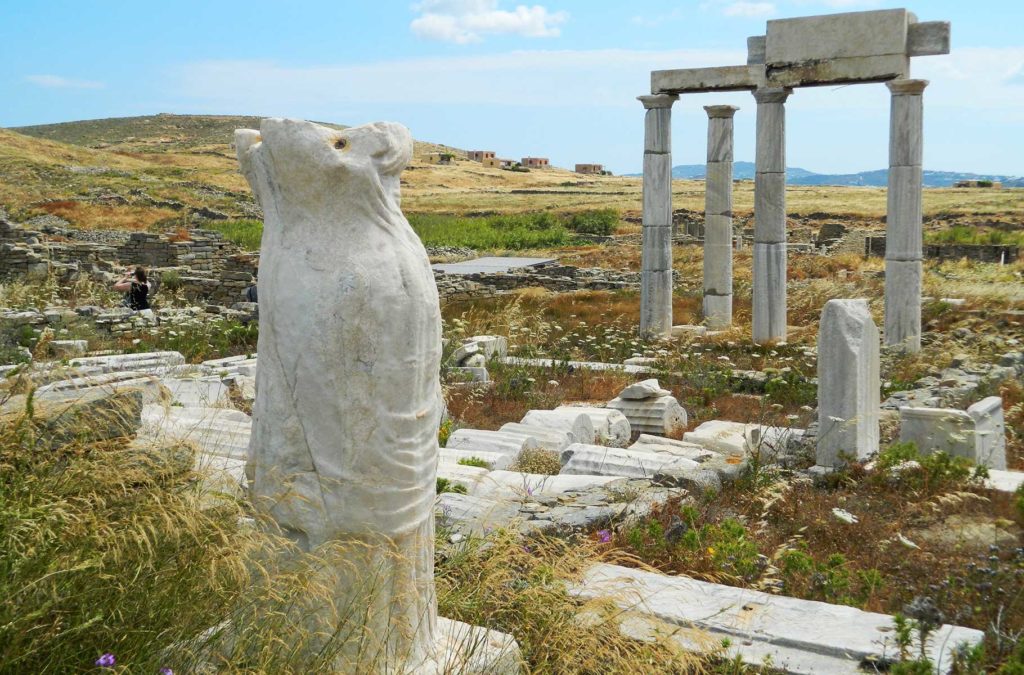 Ruínas do sítios arqueológico da Ilha de Delos