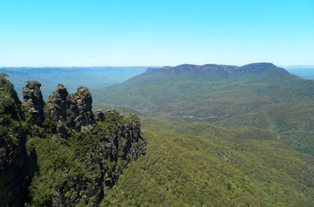 Formação rochosa Three Sisters, no Parque Nacional Blue Mountains