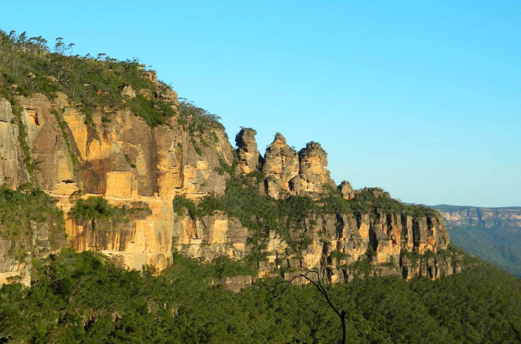 Formação rochosa Three Sisters, no Parque Nacional Blue Mountains