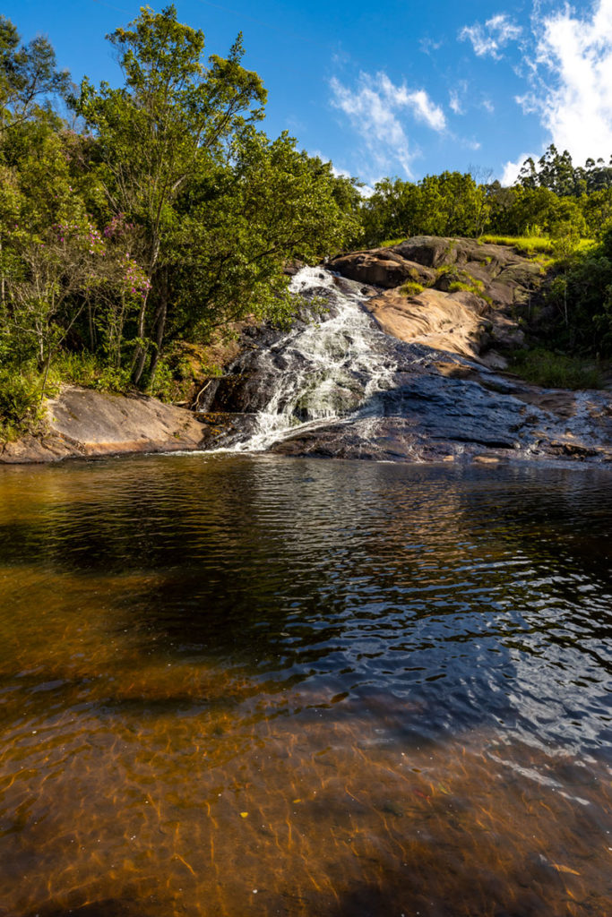 Primeira queda da Cachoeira da Bunda, em Treze de Maio