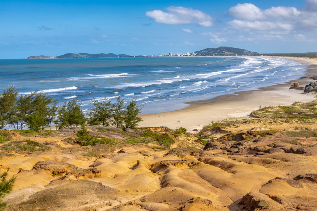 Vista da Praia do Gi, em Laguna