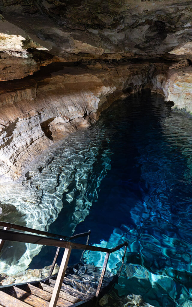 Poço Azul, na Chapada Diamantina. Foto: Ticiana Giehl/Escolha Viajar