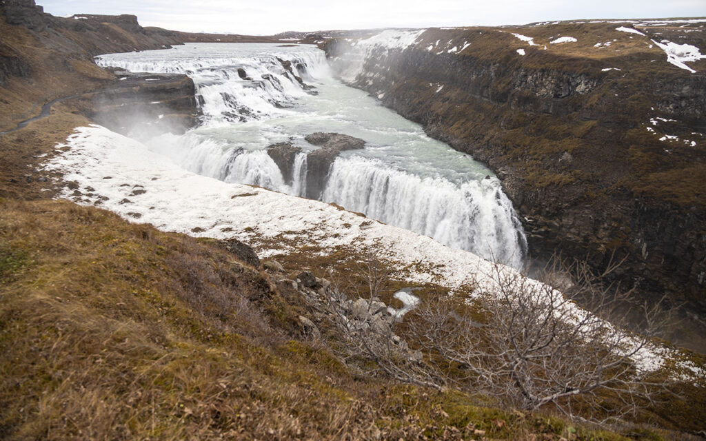 Gullfoss, na Islândia. Foto: Ticiana Giehl/Escolha Viajar